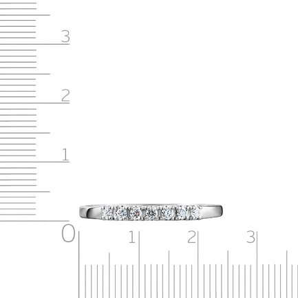 Кольцо из белого золота с бриллиантами