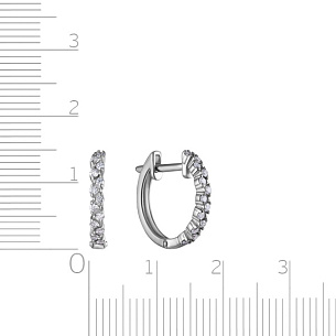 Серьги из белого золота с бриллиантом