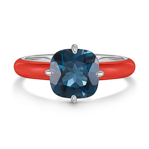 Кольцо из серебра с эмалью