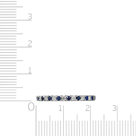 Кольцо из белого золота с бриллиантами, сапфирами
