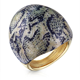 Кольцо из серебра с эмалью, золочением