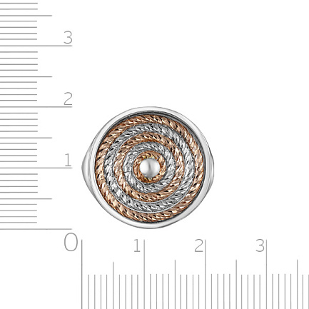 Кольцо из серебра с позолотой