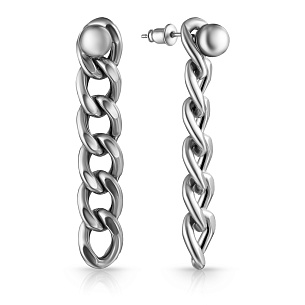 Серьги со съемным элементом из серебра