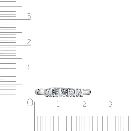 Кольцо из белого золота с бриллиантами