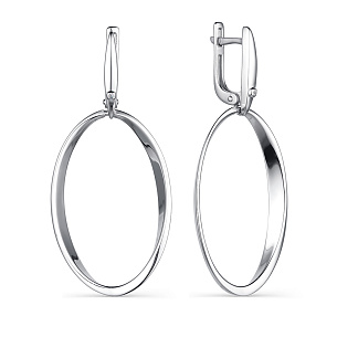 Серьги из серебра с бриллиантом