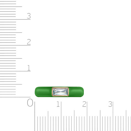 Кольцо из красного золота с топазом, эмалью