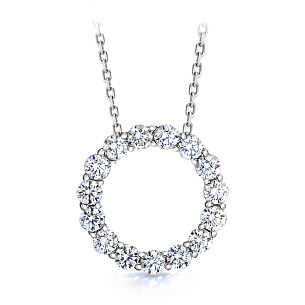 Колье из белого золота с бриллиантом, плетение якорное