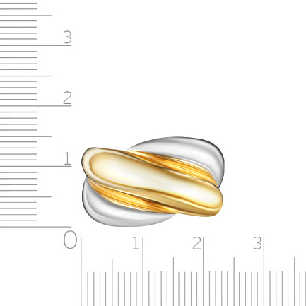 Кольцо из серебра с позолотой