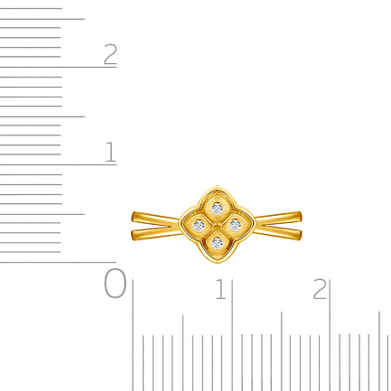 Кольцо из желтого золота с бриллиантами