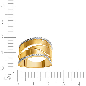 Кольцо из желтого золота с бриллиантами