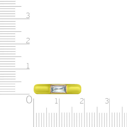 Кольцо из красного золота с топазом, эмалью