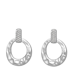 Серьги из серебра с фианитом