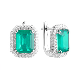 Серьги с английским замком из серебра