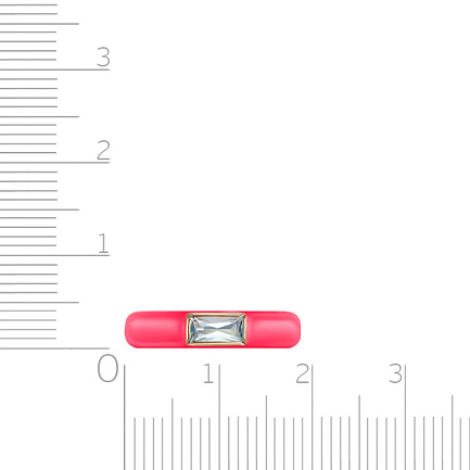 Кольцо из красного золота с топазом, эмалью