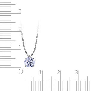 Колье из белого золота с бриллиантом