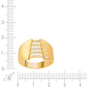 Кольцо из желтого золота с бриллиантами