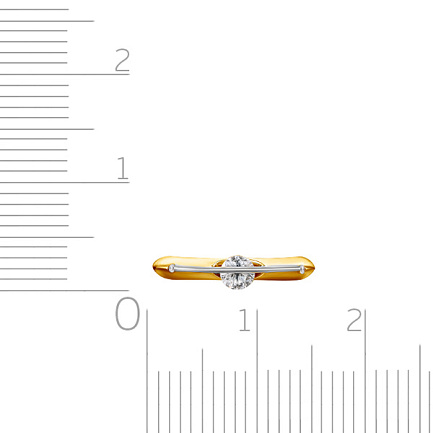 Кольцо из желтого золота с бриллиантами