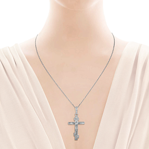 Крест из белого золота