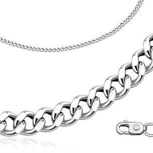 Браслет автомат из серебра, плетение панцирное