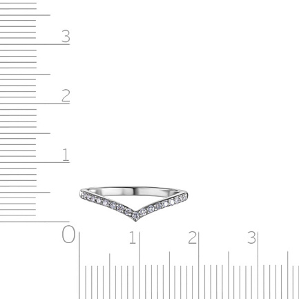 Кольцо из белого золота с бриллиантами