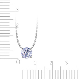 Колье из белого золота с бриллиантом