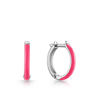 Серьги с английским замком из серебра с эмалью