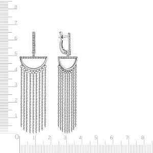 Серьги из белого золота с бриллиантами