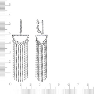 Серьги из белого золота с бриллиантами