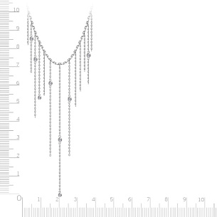 Колье из белого золота с бриллиантами, плетение якорное