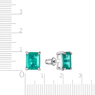 Серьги из серебра с цирконием