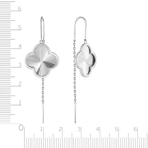 Серьги из серебра с фианитом
