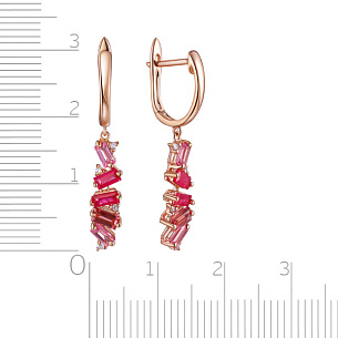 Серьги с английским замком из красного золота