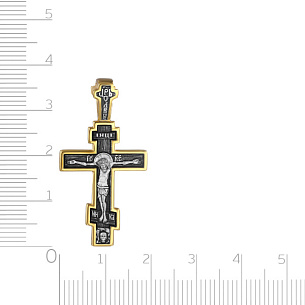 Крест из серебра с золочением