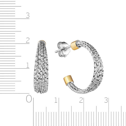 Серьги из серебра с позолотой