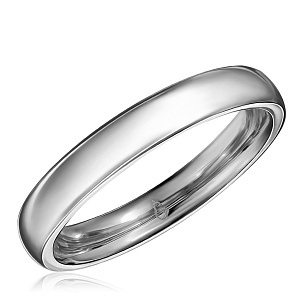 Кольцо обручальное из белого золота