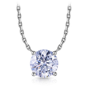 Колье из белого золота с бриллиантом