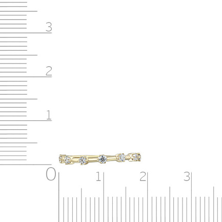 Кольцо из желтого золота с фианитом