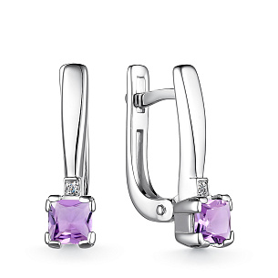 Серьги из серебра с топазом