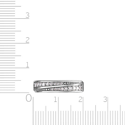 Кольцо из белого золота с фианитом