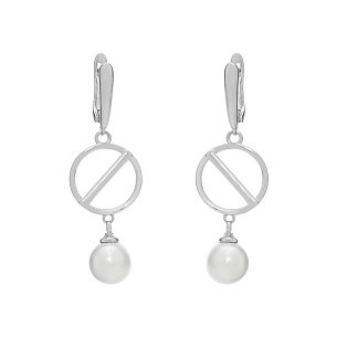 Серьги из серебра с жемчугом