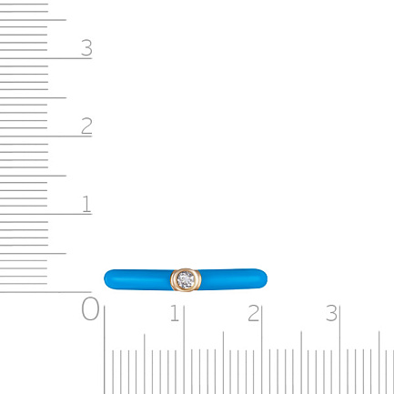 Кольцо из красного золота с топазом, эмалью